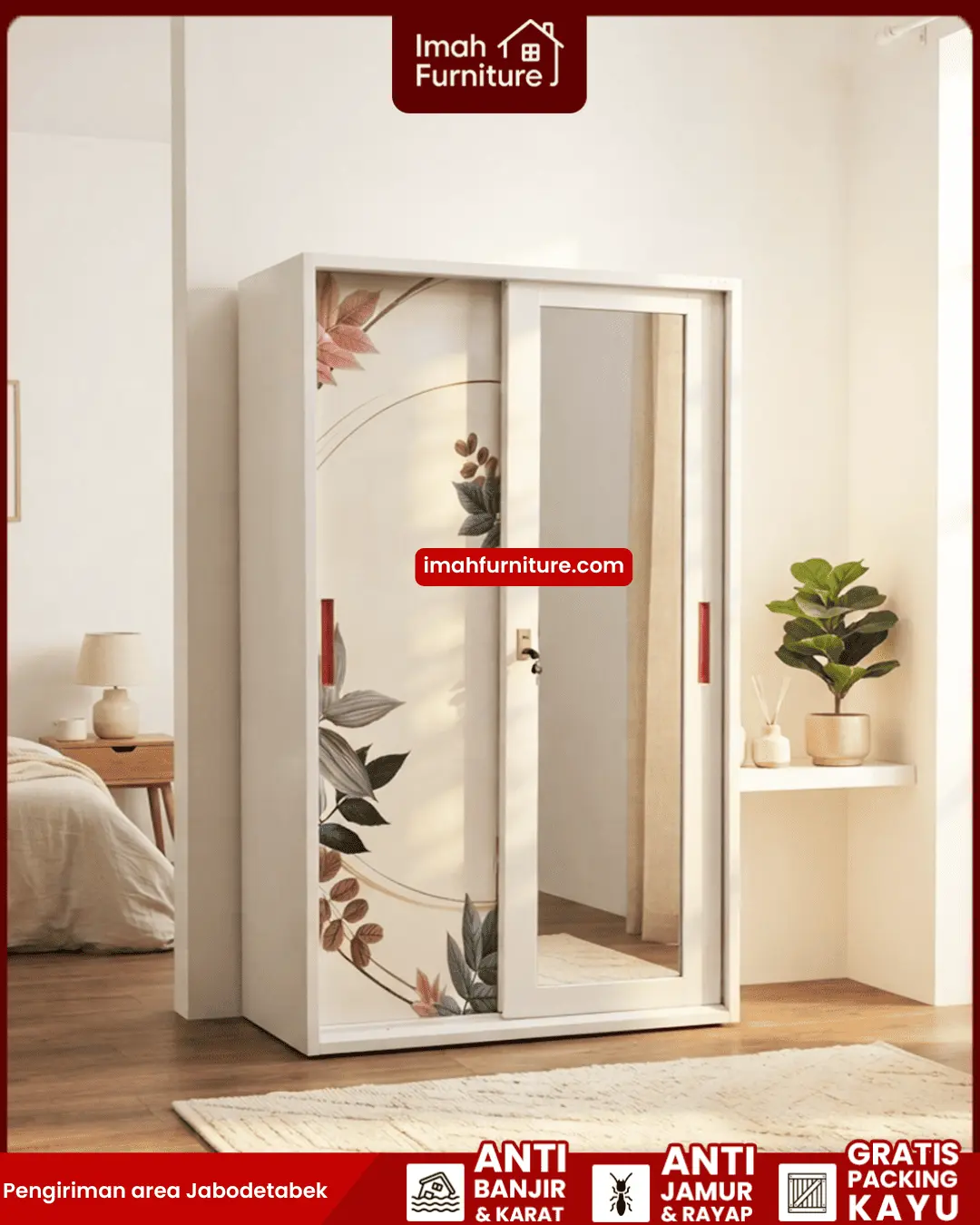 Promo lemari pakaian besi harga pabrik gratis ongkir dan bayar di tempat COD dari Imah Furniture! Untuk pemesanan, klaim promo gratis ongkir, atau konsultasi produk, Anda dapat menghubungi tim sales resmi kami! :Sales Linda: 0856-07770-785 Sales Feby: 0856-0777-1878 Sales Caca: 085-88-222-7051