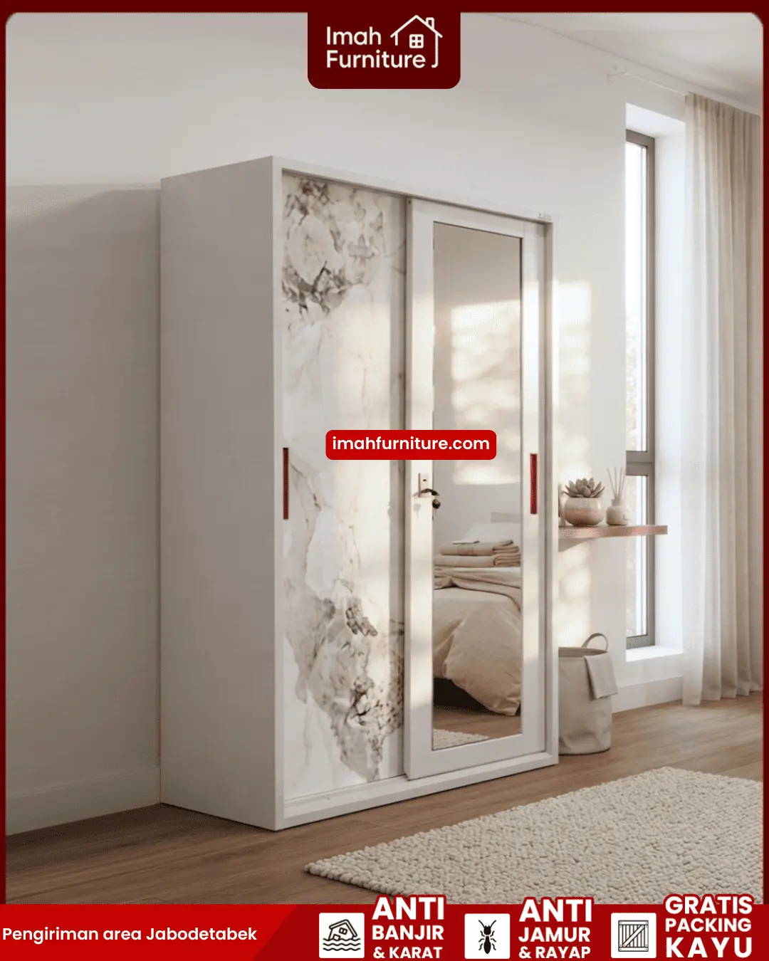 Promo lemari pakaian besi harga pabrik gratis ongkir dan bayar di tempat COD dari Imah Furniture! Untuk pemesanan, klaim promo gratis ongkir, atau konsultasi produk, Anda dapat menghubungi tim sales resmi kami! :Sales Linda: 0856-07770-785 Sales Feby: 0856-0777-1878 Sales Caca: 085-88-222-7051