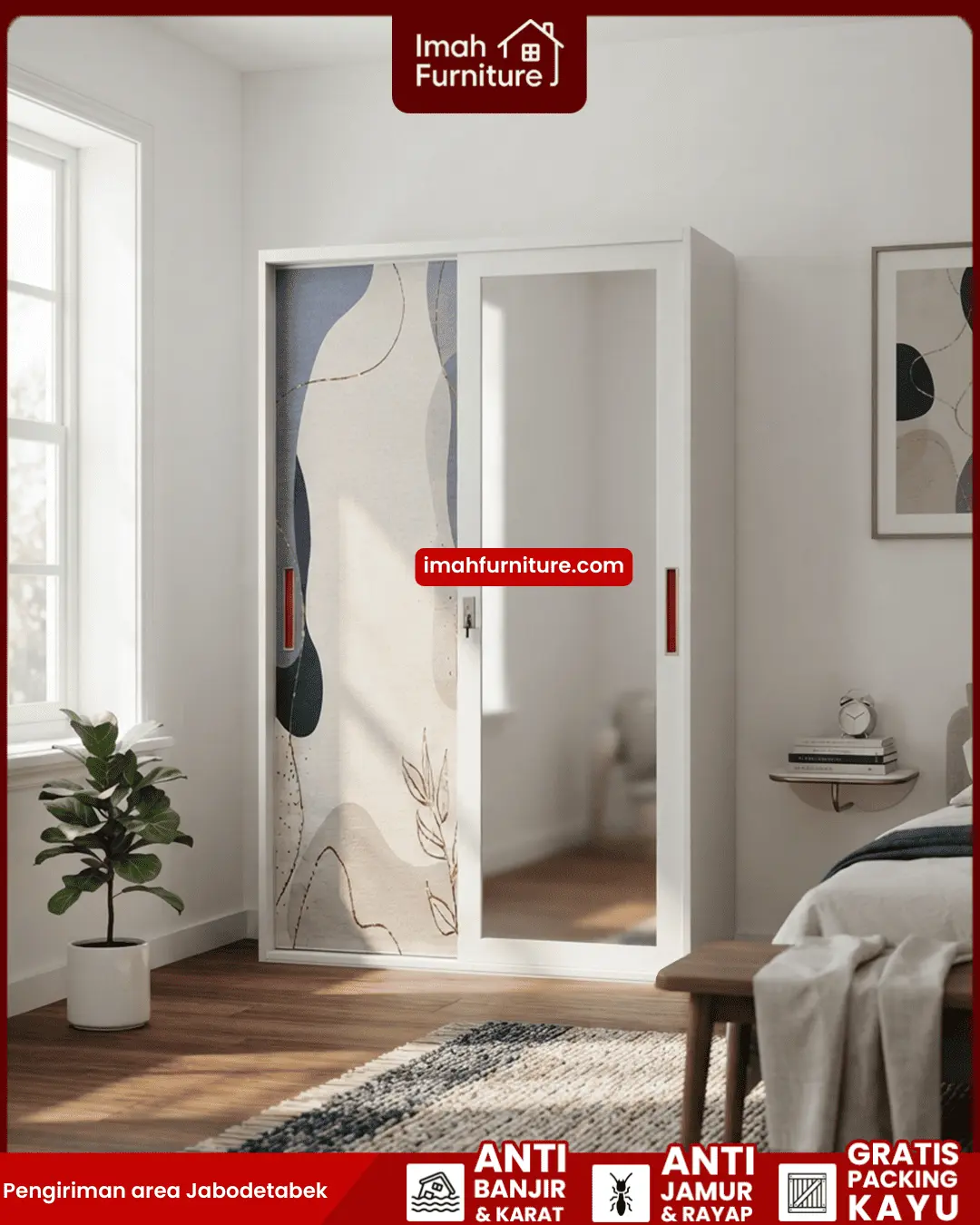 Promo lemari pakaian besi harga pabrik gratis ongkir dan bayar di tempat COD dari Imah Furniture! Untuk pemesanan, klaim promo gratis ongkir, atau konsultasi produk, Anda dapat menghubungi tim sales resmi kami! :Sales Linda: 0856-07770-785 Sales Feby: 0856-0777-1878 Sales Caca: 085-88-222-7051