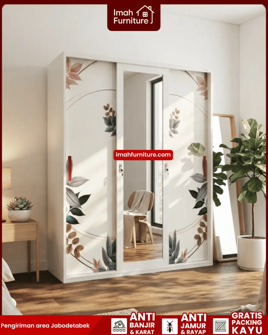 Promo lemari pakaian besi harga pabrik gratis ongkir dan bayar di tempat COD dari Imah Furniture! Untuk pemesanan, klaim promo gratis ongkir, atau konsultasi produk, Anda dapat menghubungi tim sales resmi kami! :Sales Linda: 0856-07770-785 Sales Feby: 0856-0777-1878 Sales Caca: 085-88-222-7051
