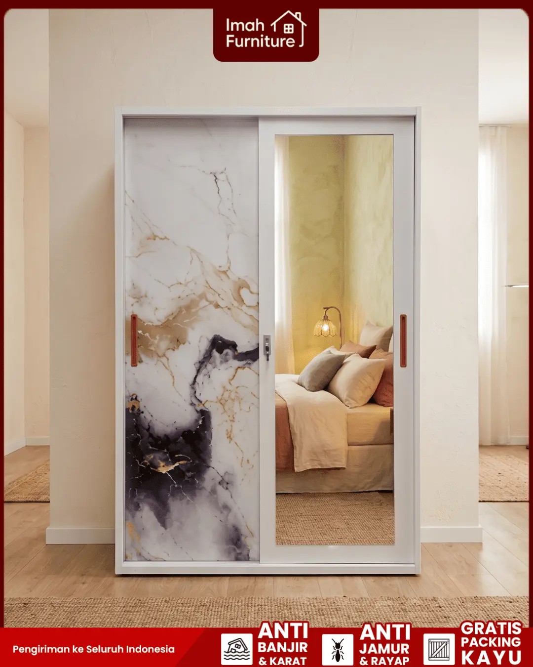 Promo lemari pakaian besi harga pabrik gratis ongkir dan bayar di tempat COD dari Imah Furniture! Untuk pemesanan, klaim promo gratis ongkir, atau konsultasi produk, Anda dapat menghubungi tim sales resmi kami! :Sales Linda: 0856-07770-785 Sales Feby: 0856-0777-1878 Sales Caca: 085-88-222-7051