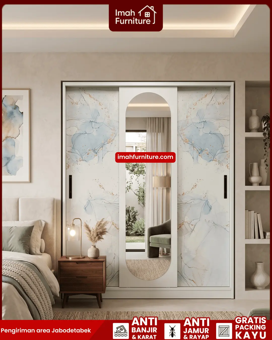 Promo lemari pakaian besi harga pabrik gratis ongkir dan bayar di tempat COD dari Imah Furniture! Untuk pemesanan, klaim promo gratis ongkir, atau konsultasi produk, Anda dapat menghubungi tim sales resmi kami! :Sales Linda: 0856-07770-785 Sales Feby: 0856-0777-1878 Sales Caca: 085-88-222-7051