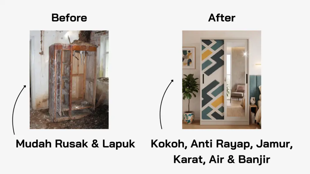 Perbedaan Lemari Kayu vs Lemari Besi di Imah Furniture. Belanja Sekarang, Gratis Ongkir dan Bisa COD!