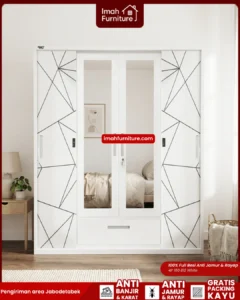 Beli lemari besi 4 pintu dari Imah Furniture, sudah pasti Gratis Ongkir tanpa minimal pembelian dan Bisa COD! Yuk belanja Via WA Sekarang!