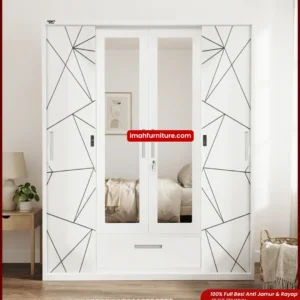 Beli lemari besi 4 pintu dari Imah Furniture, sudah pasti Gratis Ongkir tanpa minimal pembelian dan Bisa COD! Yuk belanja Via WA Sekarang!
